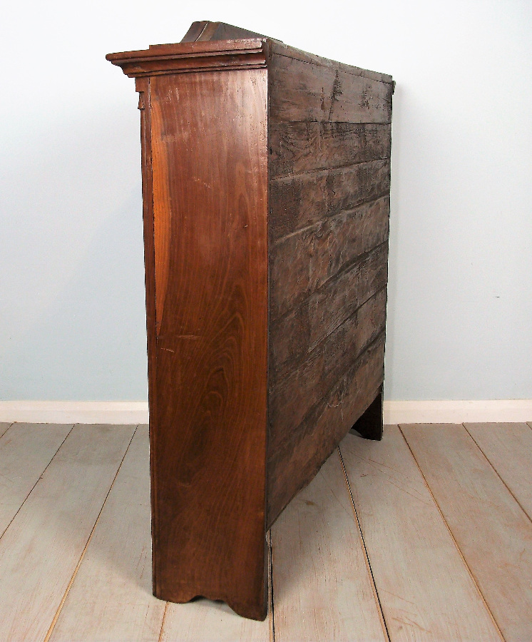 antique italian walnut library cabinet